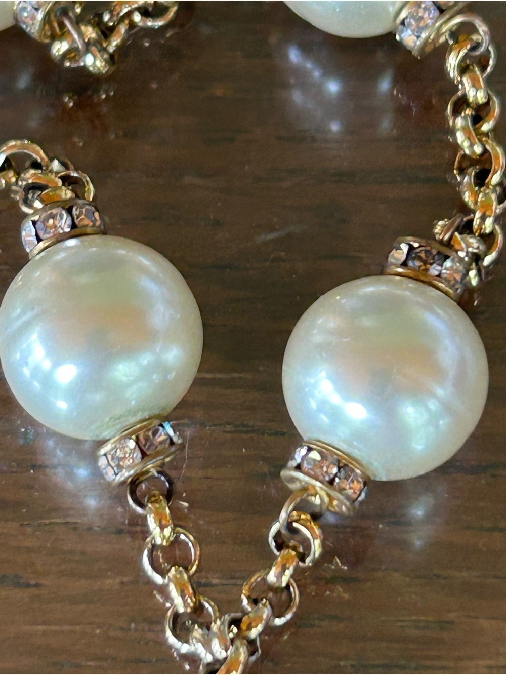 Vintage Chanel Gorgeous Pearl Rhinestone Necklace